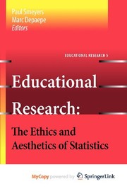 Cover of Educational Research - the Ethics and Aesthetics of Statistics by Paul Smeyers