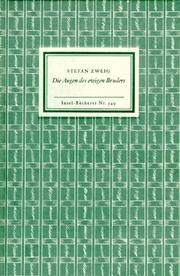 Front cover of Die Augen des ewigen Bruders by Stefan Zweig