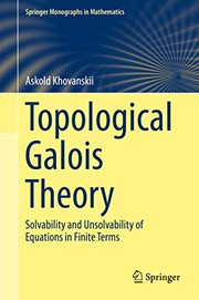 Front cover of Topological Galois Theory by Askold Khovanskii