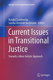 Cover of Current Issues in Transitional Justice by Natalia Szablewska