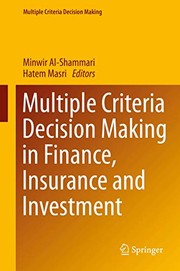 Front cover of Multiple Criteria Decision Making in Finance, Insurance and Investment by Minwir Al-Shammari