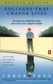 Front cover of Colleges that change lives by Loren Pope