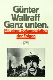 Cover of Ganz unten by Günter Wallraff