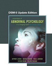 Cover of Essentials of Abnormal Psychology, Third Canadian Edition, DSM-5 Update Edition by Jeffrey S. Nevid