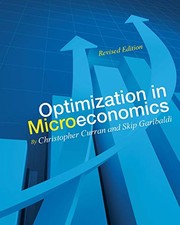 Cover of Optimization in Microeconomics by Christopher Curran