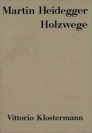 Cover of Holzwege by Martin Heidegger