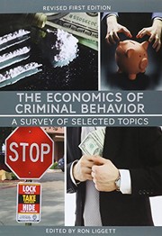 Front cover of The Economics of Criminal Behavior by Ron Liggett