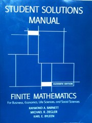Front cover of Finite mathematics for business, economics, life sciences, and social sciences by Raymond A. Barnett