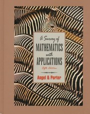 Front cover of A Survey of Mathematics With Applications by Allen R. Angel