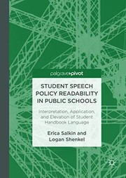 Front cover of Student Speech Policy Readability in Public Schools by Erica Salkin
