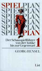 Cover of Spielplan by Georg Hensel