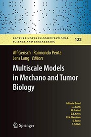 Front cover of Multiscale Models in Mechano and Tumor Biology by Alf Gerisch