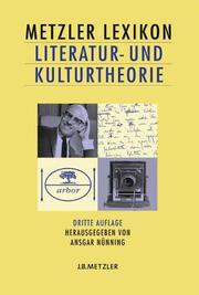 Cover of Metzler Lexikon Literatur- und Kulturtheorie by Ansgar Nünning