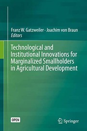 Front cover of Technological and Institutional Innovations for Marginalized Smallholders in Agricultural Development by Franz W. Gatzweiler