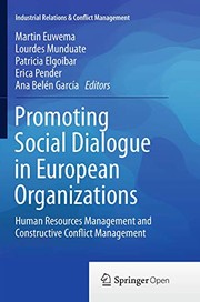 Front cover of Promoting Social Dialogue in European Organizations by Martin Euwema