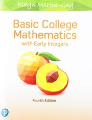 Cover of Basic College Mathematics with Early Integers by K. Elayn Martin-Gay