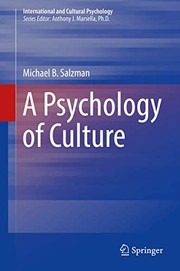 Front cover of A Psychology of Culture by Michael B. Salzman