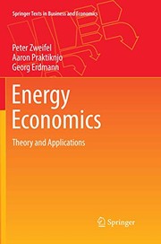 Front cover of Energy Economics by Peter Zweifel