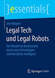 Front cover of Legal Tech und Legal Robots by Jens Wagner