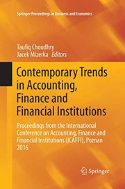 Front cover of Contemporary Trends in Accounting, Finance and Financial Institutions by Taufiq Choudhry