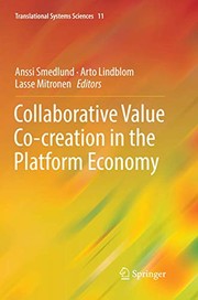 Front cover of Collaborative Value Co-creation in the Platform Economy by Anssi Smedlund