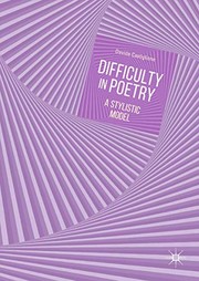 Front cover of Difficulty in Poetry by Davide Castiglione