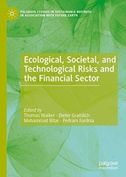 Cover of Ecological, Societal, and Technological Risks and the Financial Sector by Thomas Walker