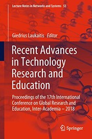 Front cover of Recent Advances in Technology Research and Education by Giedrius Laukaitis