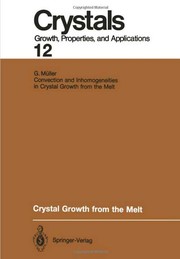 Cover of Crystal Growth from the Melt by G. Müller