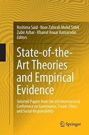 Front cover of State-of-the-Art Theories and Empirical Evidence : Selected Papers from the 6th International Conference on Governance, Fraud, Ethics, and Social ... Governance & Fraud by Roshima Said