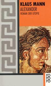 Front cover of Alexander, roman der Utopie by Klaus Mann