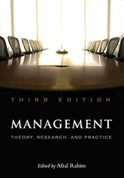 Cover of Management by Afzalur Rahim