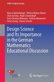 Front cover of Design Science and Its Importance in the German Mathematics Educational Discussion by Marcus Nührenbörger