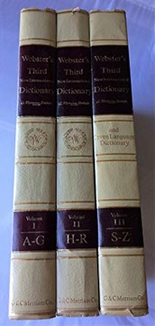 Front cover of Webster's third new international dictionary of the English language, unabridged by Philip Babcock Gove