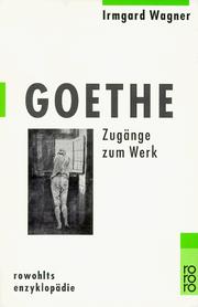 Cover of Goethe by Irmgard Wagner
