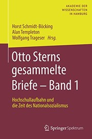 Front cover of Otto Sterns gesammelte Briefe – Band 1 by Horst Schmidt-Böcking