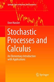 Cover of Stochastic Processes and Calculus by Uwe Hassler