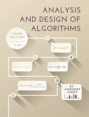 Cover of Analysis and Design of Algorithms by Amrinder Arora