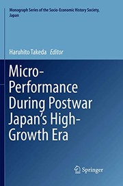 Front cover of Micro-Performance During Postwar Japan’s High-Growth Era by Haruhito Takeda