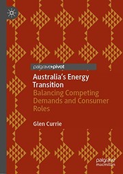 Front cover of Australia’s Energy Transition by Glen Currie
