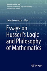 Front cover of Essays on Husserl's Logic and Philosophy of Mathematics by Stefania Centrone