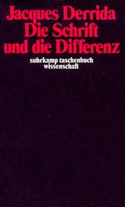 Cover of Die Schrift und die Differenz by Jacques Derrida