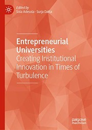 Front cover of Entrepreneurial Universities by Sola Adesola
