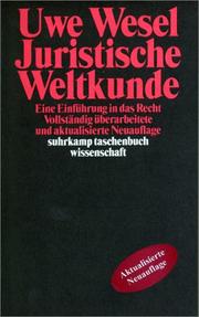Front cover of Juristische Weltkunde by Uwe Wesel