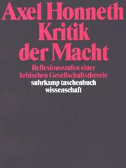 Front cover of Kritik der Macht by Axel Honneth