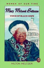 Cover of Mary McLeod Bethune by Milton Meltzer