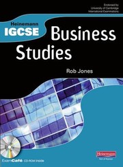 Front cover of Heinemann IGCSE Business Studies Student Book with Exam Cafe CD by Rob Jones