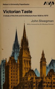 Front cover of Consort of taste, 1830-1870 by John Steegman