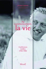 Cover of Au commencement by Jérôme Lejeune