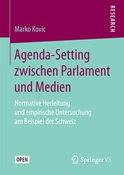 Front cover of Agenda-Setting zwischen Parlament und Medien by Marko Kovic